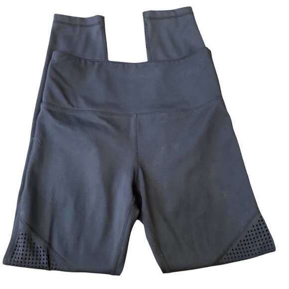 ZYIA Active Black Moto High Waisted Leggings Sz 2 #315J - Picture 5 of 9